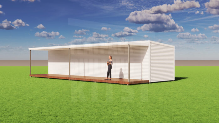 Australian steel deck + veranda kit 2m x 12m