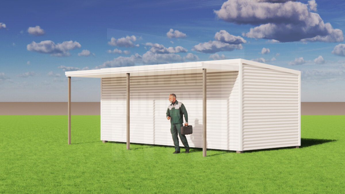 Verander Building Australian steel veranda kit 1.5m x 7m - FlatpackBuildingKits.au