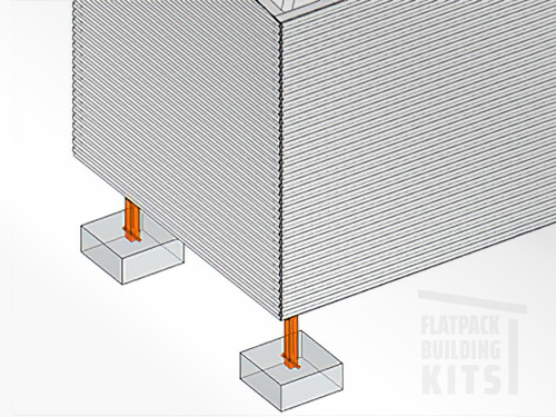 Flatpack construction extras - foundation piers