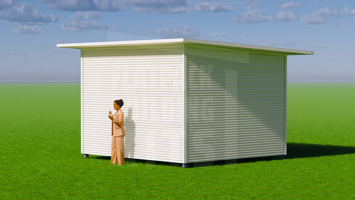 Australian steel habitable flatpack building kit 3.6m x 5m + eaves ...