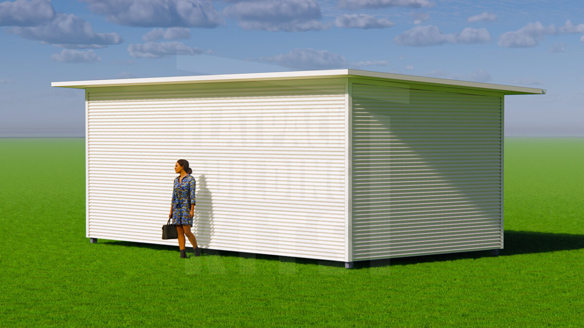 Australian steel habitable flatpack building kit 3.6m x 7m + eaves ...